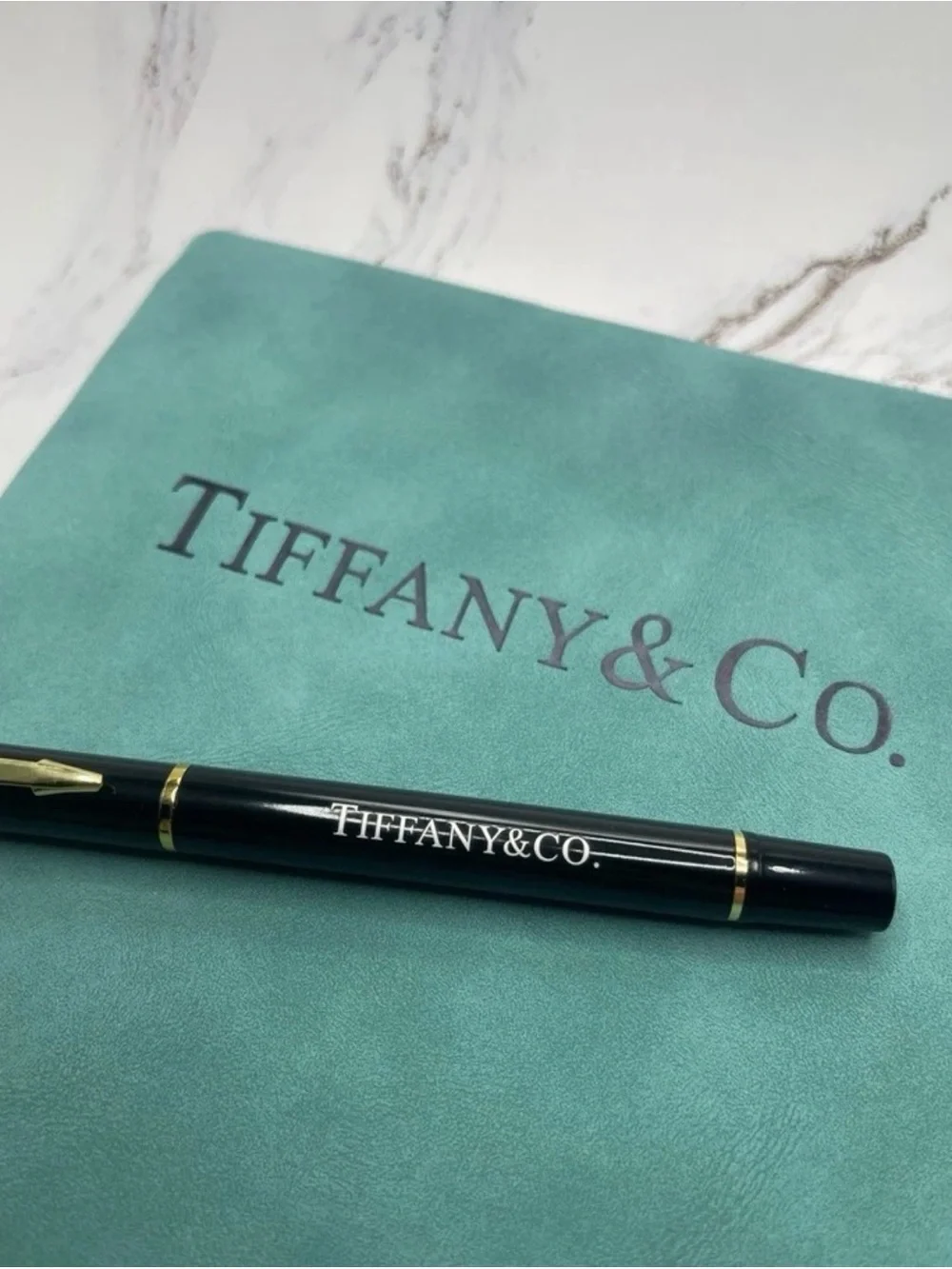 Tiffany & Co. Robin's Egg Blue Journal with Black Pen